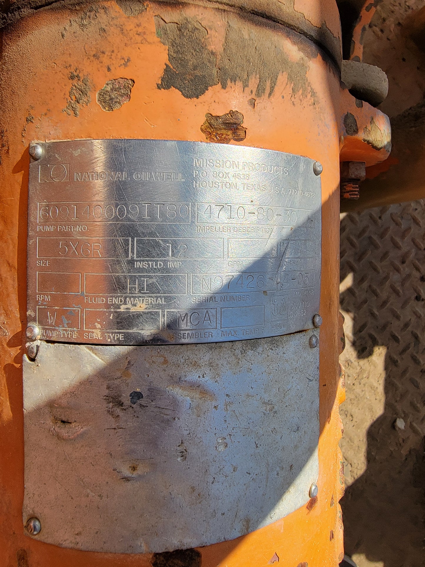 2005 Gardner Denver PAH Triplex Mud Pump