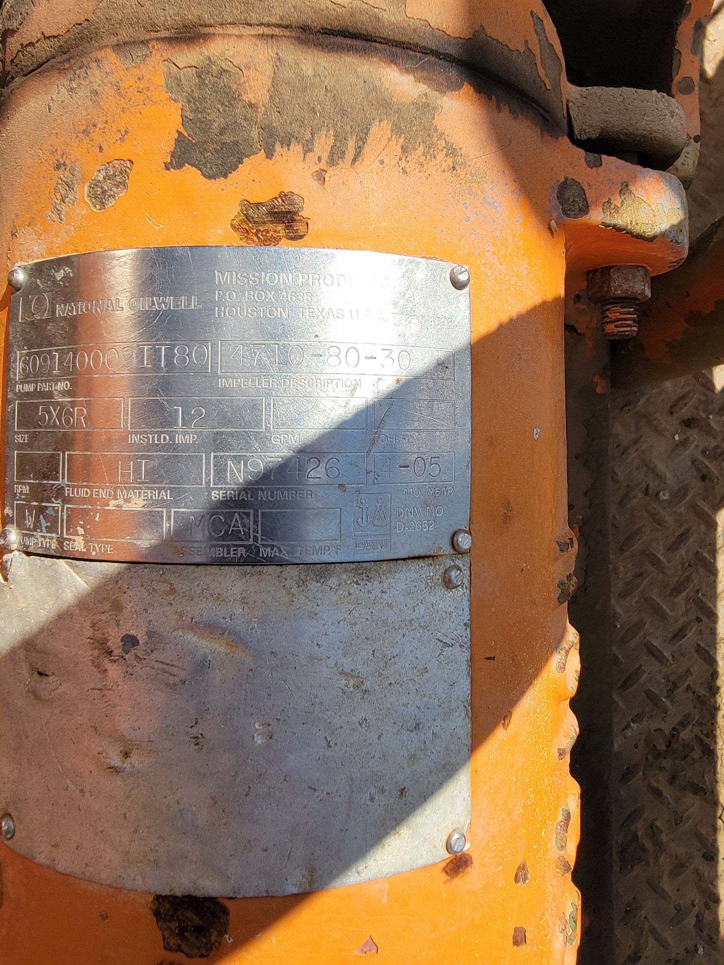 2005 Gardner Denver PAH Triplex Mud Pump