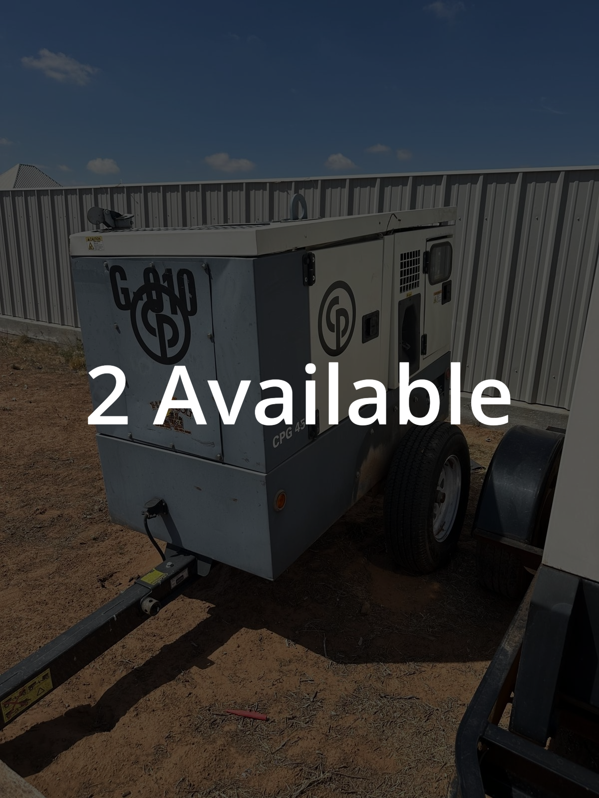 2019 CP 45kw Trailer Mounted Generator