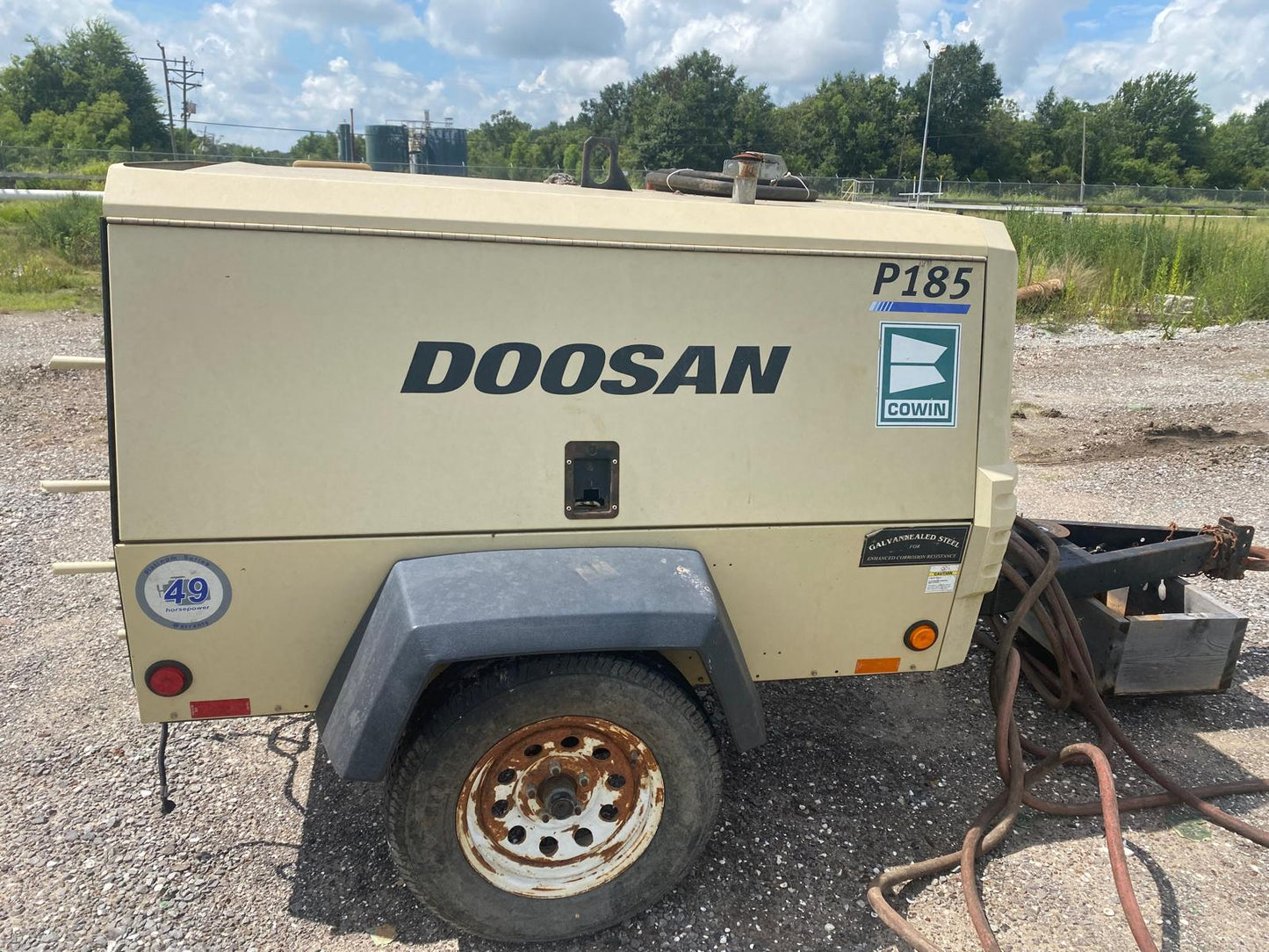 2017 Doosan 185 Portable Power Air Compressor