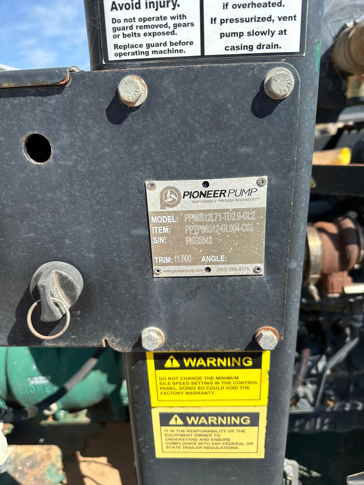 2019 Pioneer 4x4 Transfer Pump