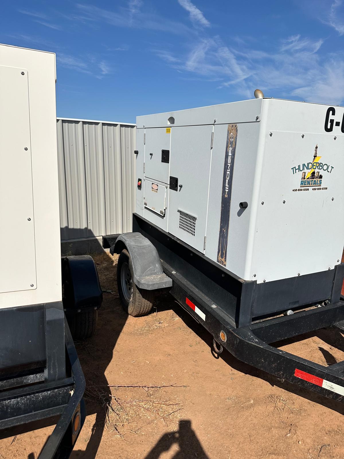 2018 Hipower Trailer Mounted Generator 45kw