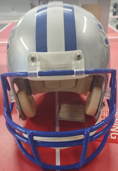 Signed Barry Sanders Helmet - Authentic NFL Memorabilia, Perfect for Sports Collectors and Fans