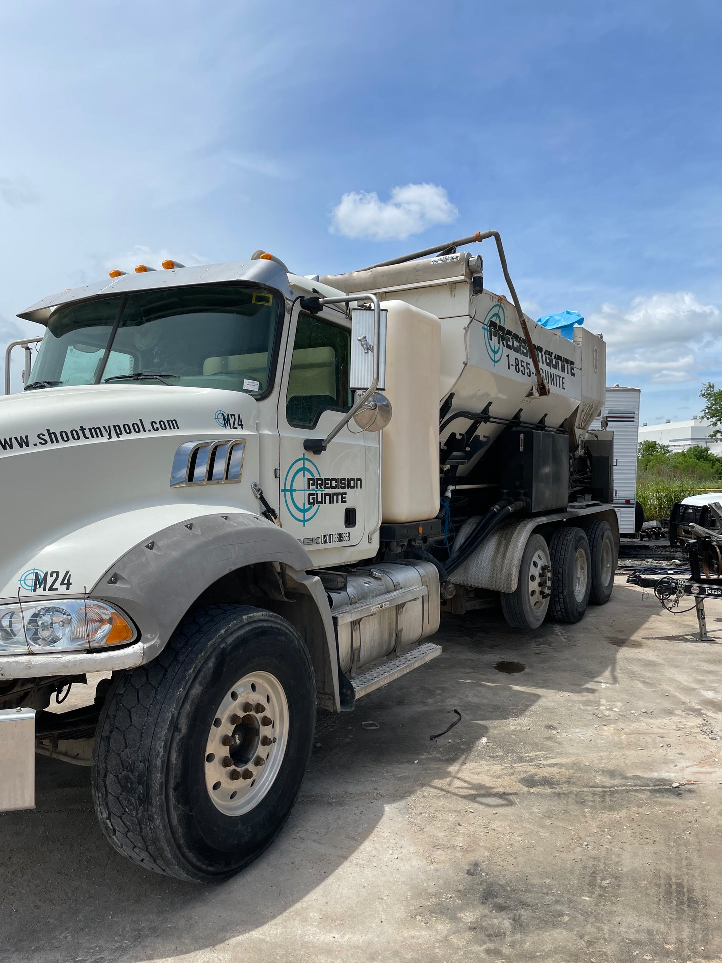 2021 Mack Granite With Frac Gunite Mixer Trailer